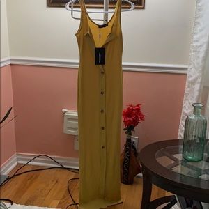 Yellow Maxi Bodycon Dress